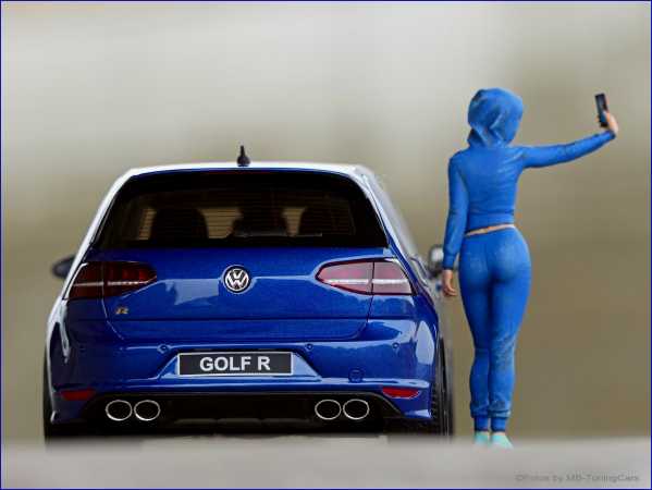 1:18 VW Golf VII 7 R 2014 Lapiz- Blau / Blue Edition +OVP